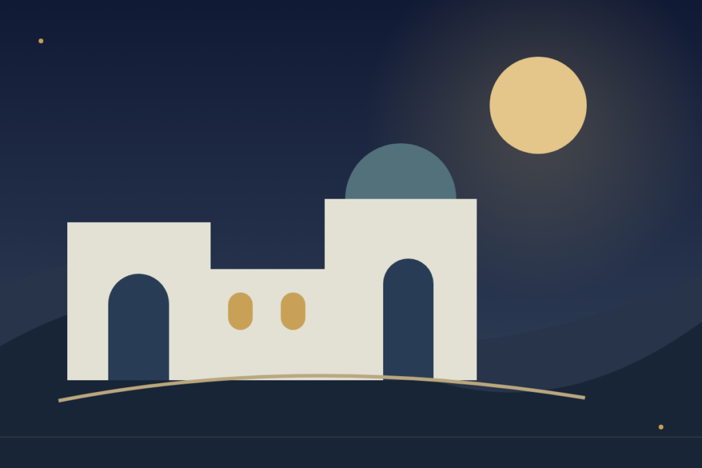 Editorial demo illustration: venue.